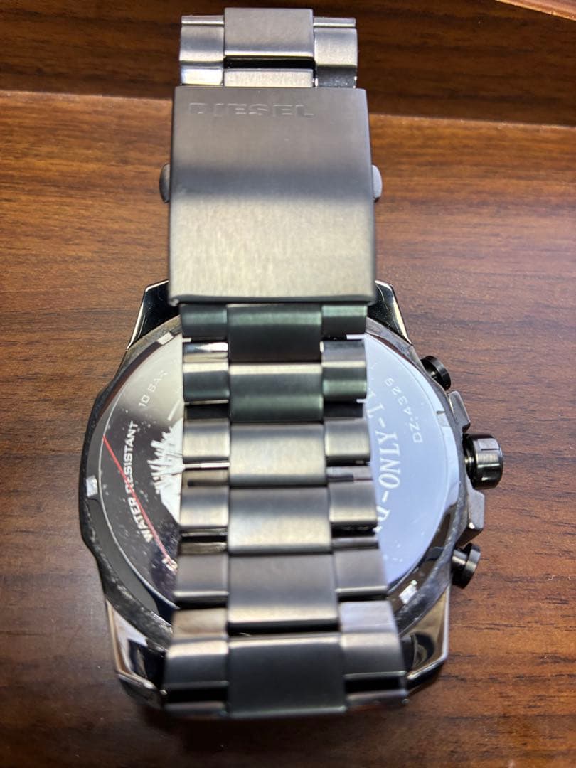 美品✨DIESEL ディーゼル メンズ腕時計 メガチーフ クロノグラフ ガンメタ