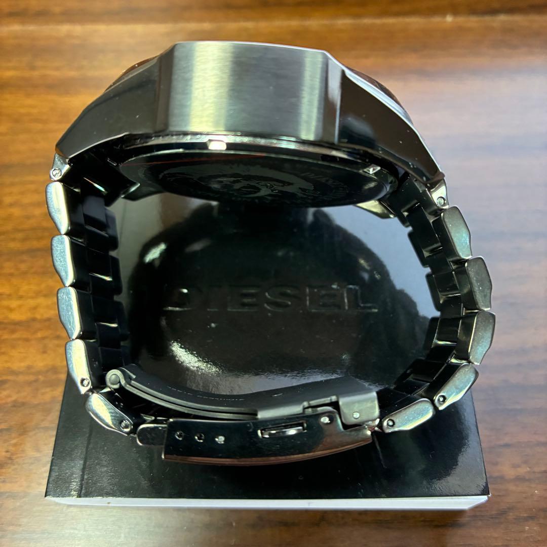 美品✨DIESEL ディーゼル メンズ腕時計 メガチーフ クロノグラフ ガンメタ