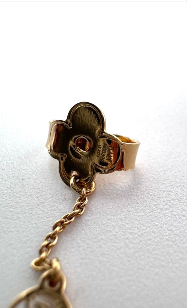 美品☆ルイヴィトン ピアス ブックルドレイユ プティルイ M00390 ゴールド