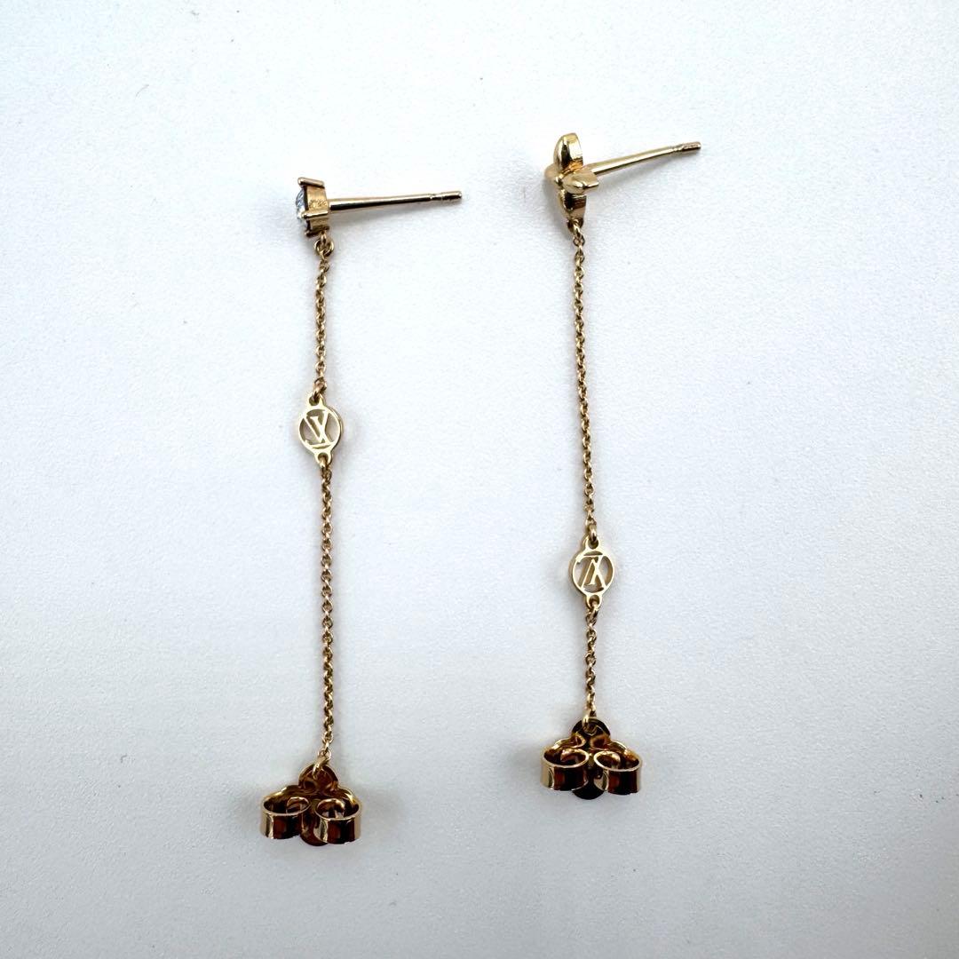 美品☆ルイヴィトン ピアス ブックルドレイユ プティルイ M00390 ゴールド