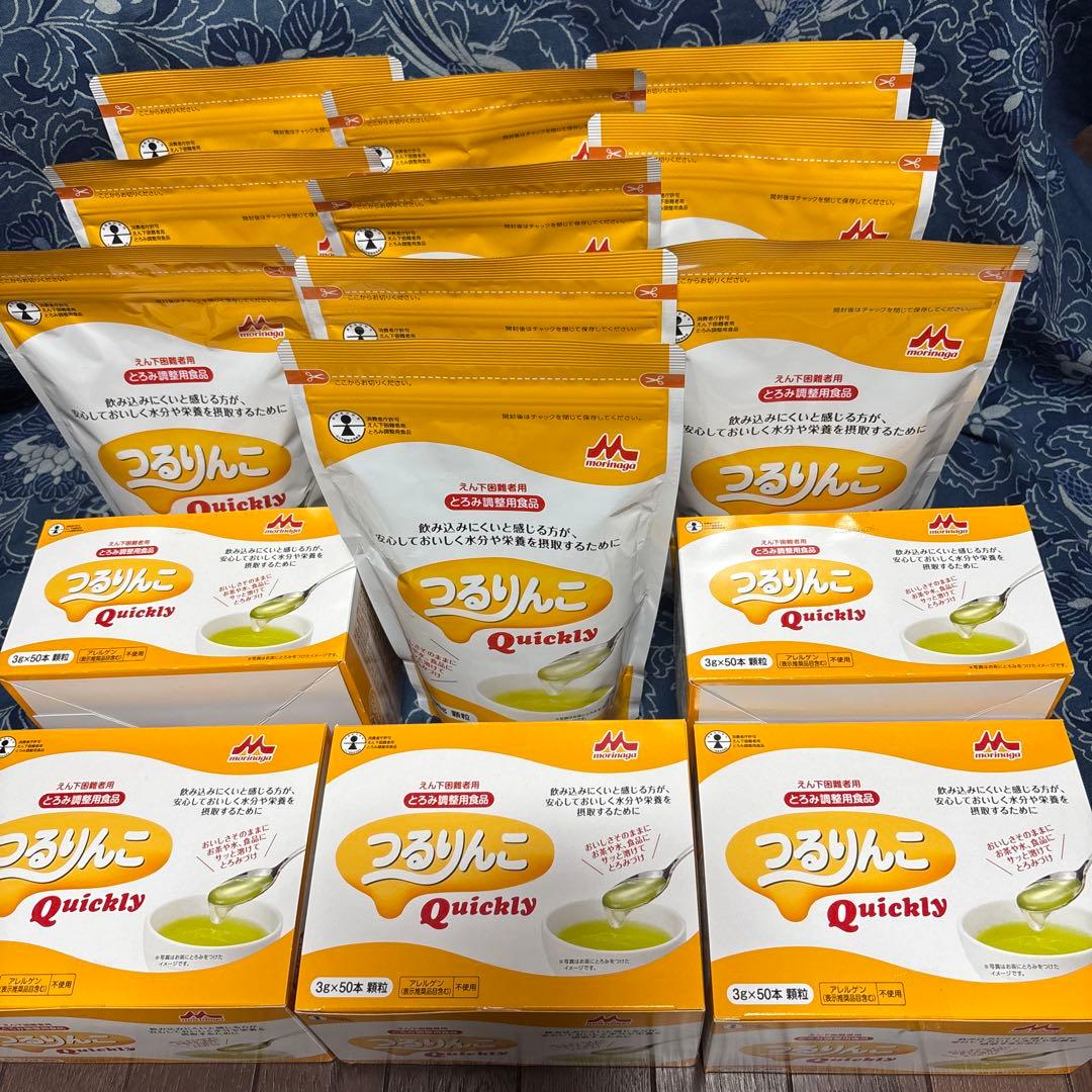 森永つるりんこ★「300g✖️10袋」+「3g×50本」×5箱★とろみ調整用食品