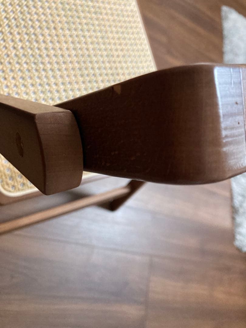 折りたたみ 椅子 ラタンチェア 韓国インテリア 脚カバー付き