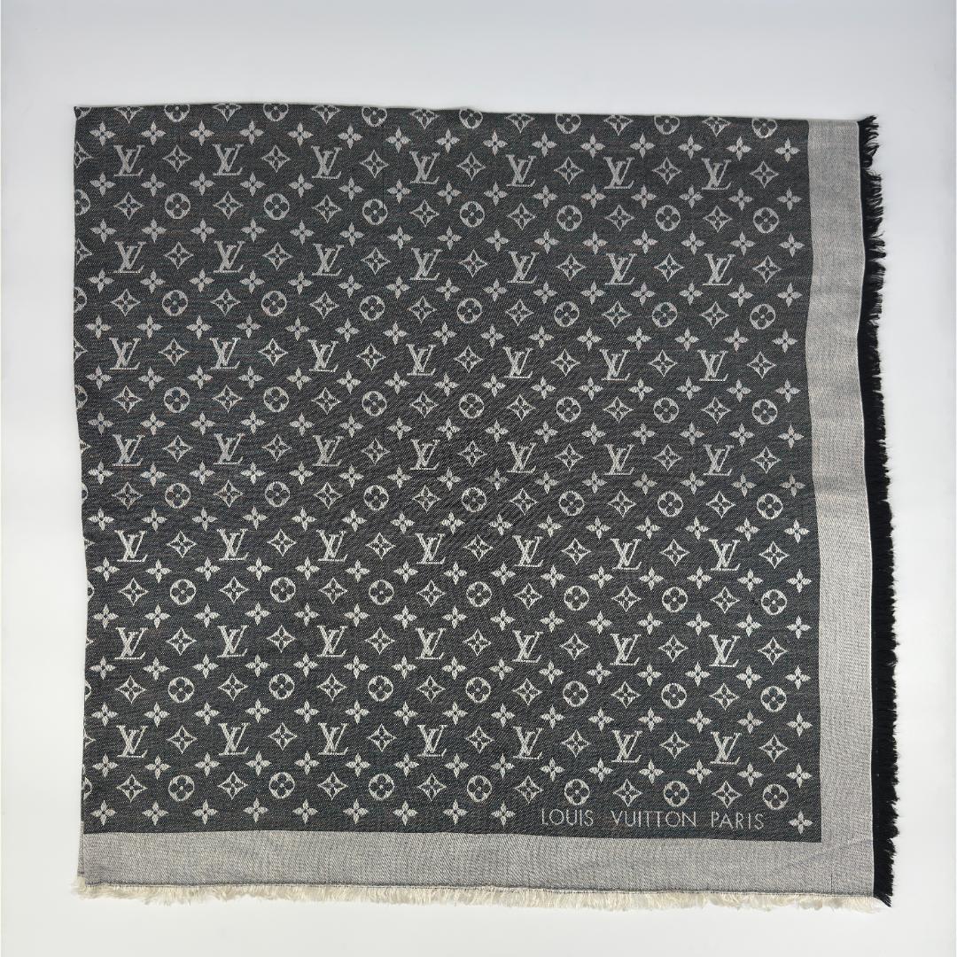 【極美品】ルイヴィトン ショール モノグラム デニム 大判ストール スカーフ