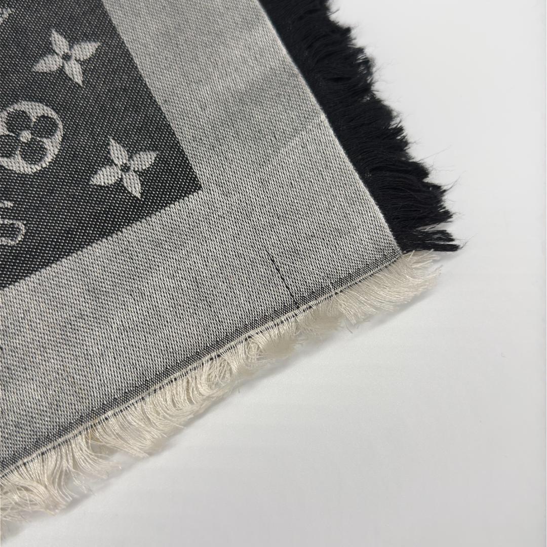 【極美品】ルイヴィトン ショール モノグラム デニム 大判ストール スカーフ