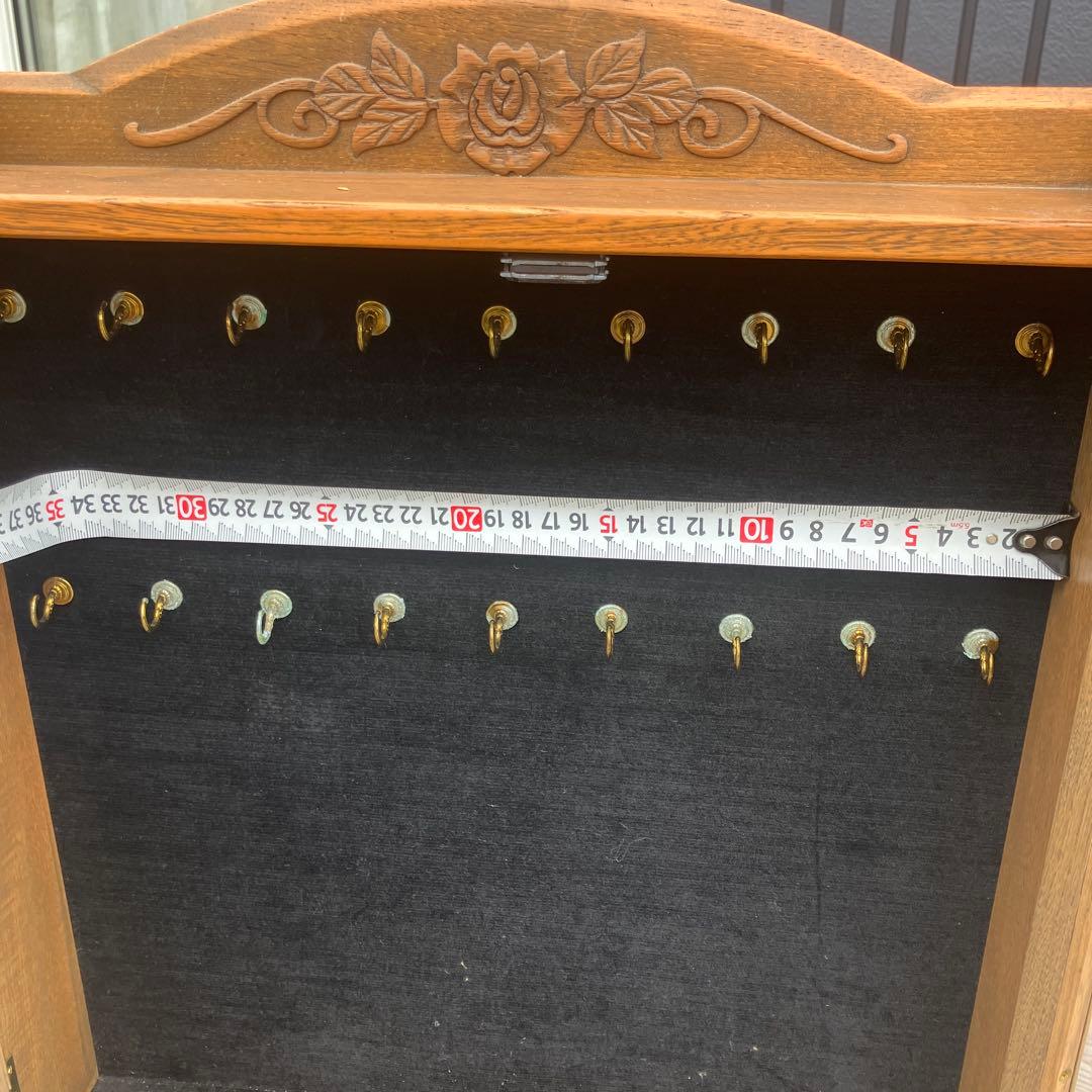 昭和レトロ 木製ガラスケース アクセサリーケース 飾り棚 コレクションラック