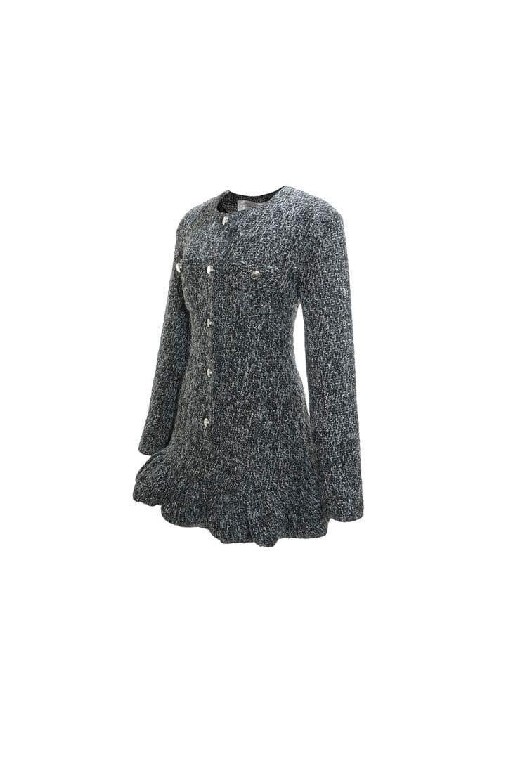 ワンピース THEREDTHREAD S tweed balloon dress mini