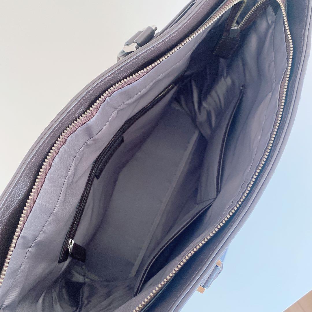 【美品】バーニーズニューヨーク ビジネストートバッグ 2way ショルダー紐付