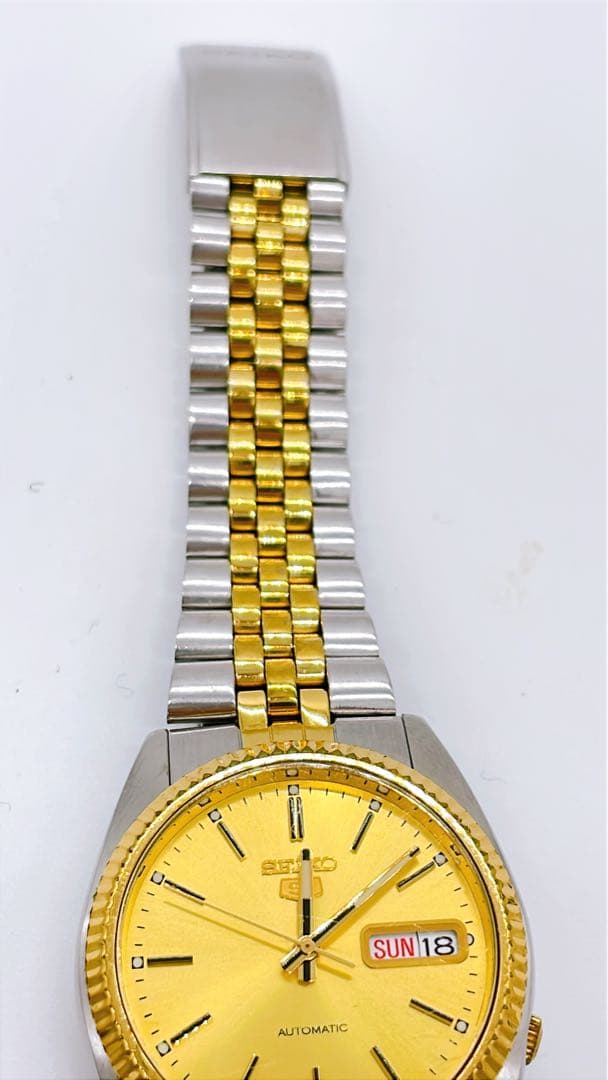 【稼働】SEIKO 5 7S26-0500 裏スケ デイデイト 状態良好