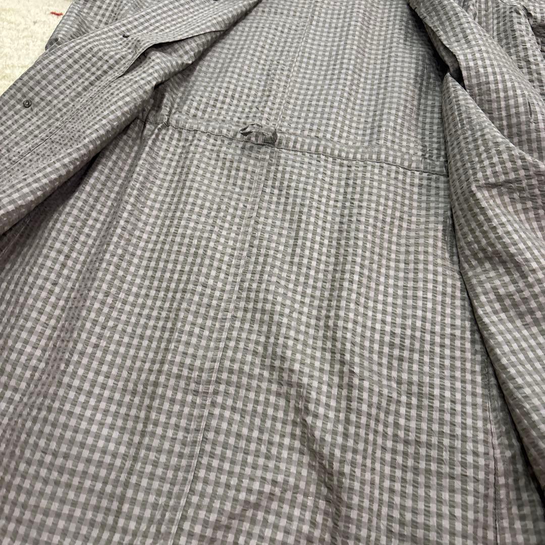 ヨーガンレール　コート　薄手　チェック柄　シルク100％