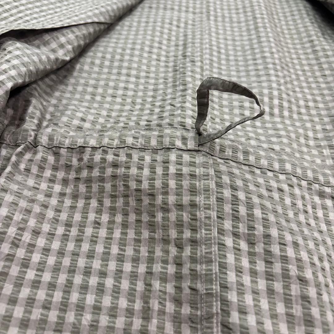 ヨーガンレール　コート　薄手　チェック柄　シルク100％