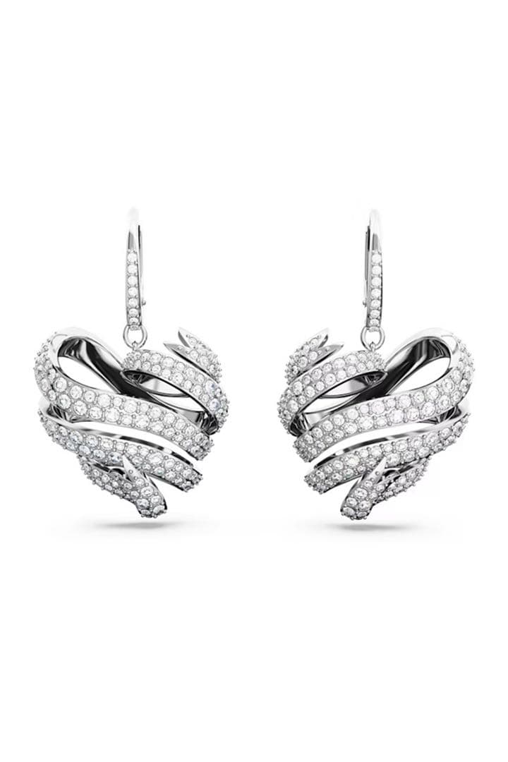 スワロフスキー volta ハート　ピアス　美品