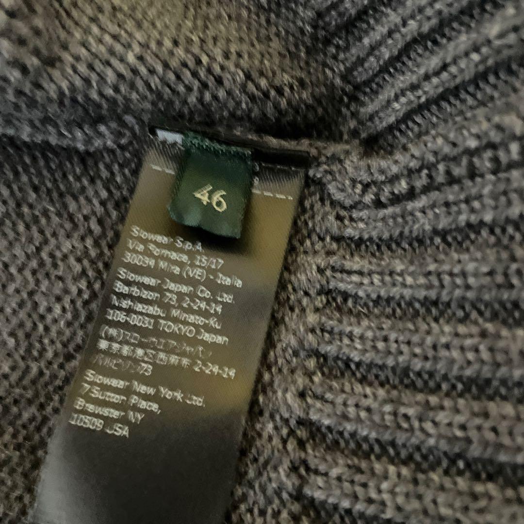 ZANONE / CHIOTO 5ゲージ スタンドカラー カーディガン グレイ