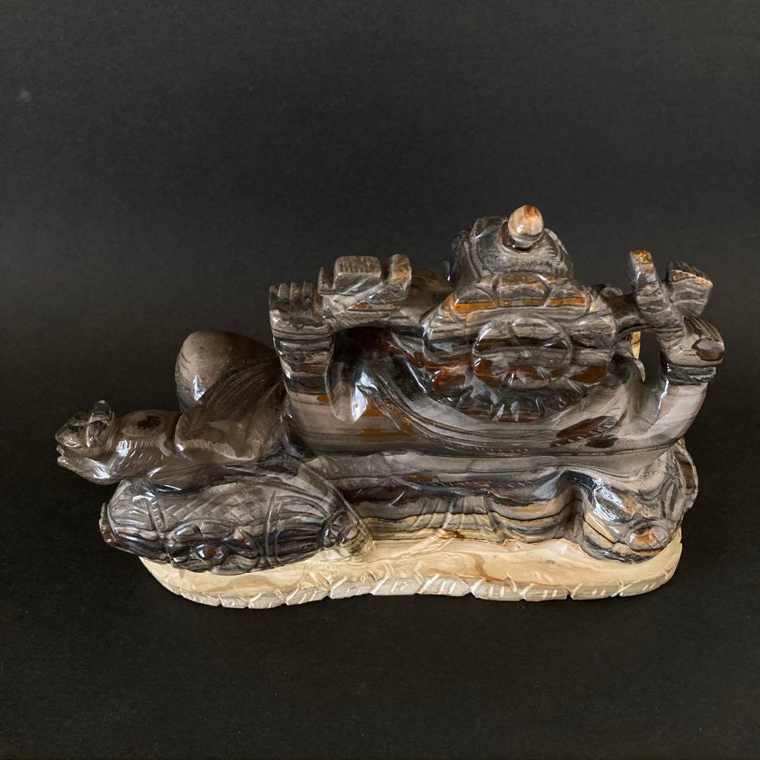 天然石　ガネーシャ　ゼブラジャスパー