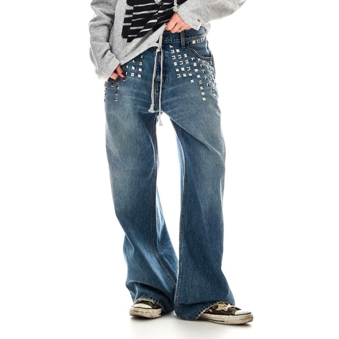 【BEEDEN】L STUDS SEMI LOOSE DENIM