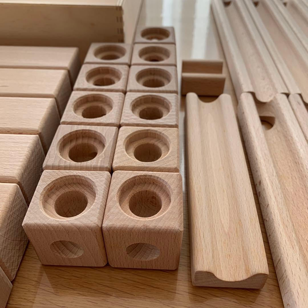 極美品Scalino 2＊全52パーツ＊木製 知育玩具＊ビー玉12個＊長パーツ多