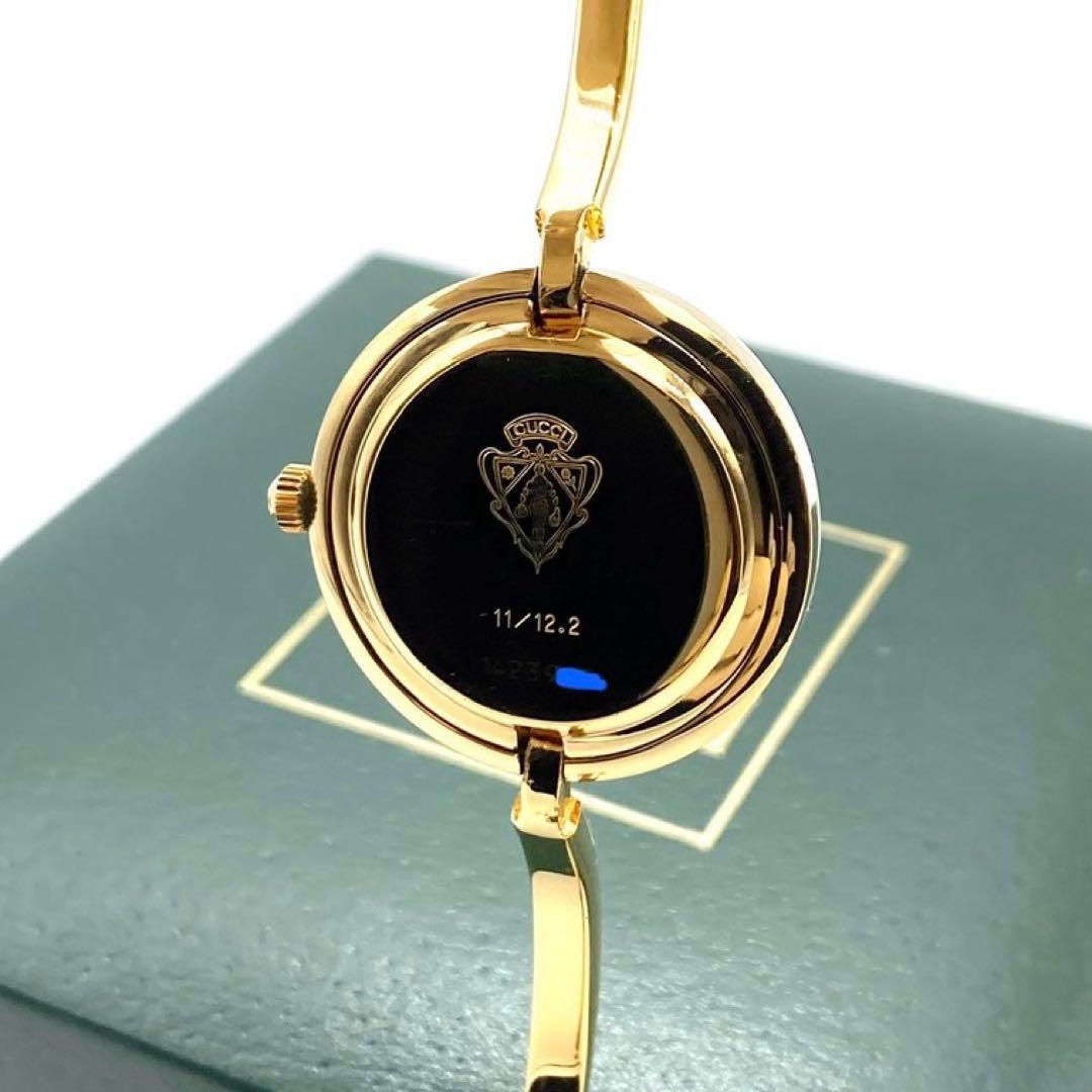美品☆稼働　GUCCI チェンジベゼル　新品電池　レディース腕時計