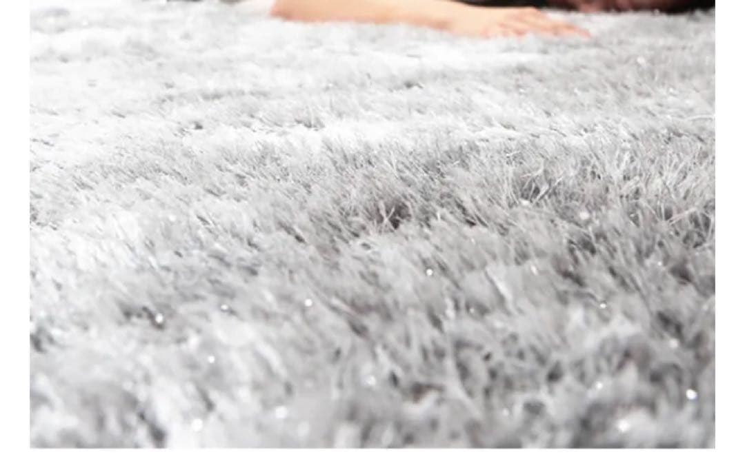 [185×185] Mサイズ 正方形ラグ 防音 ラメ入り LOWYA