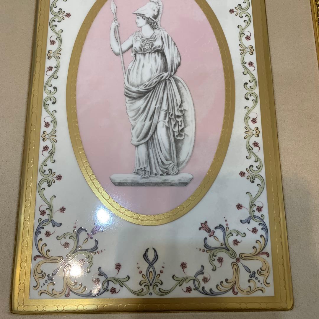 希少　元箱　ウェッジウッド ミネルバ(ミネルヴァ) プラーク　額　陶板　壁掛け