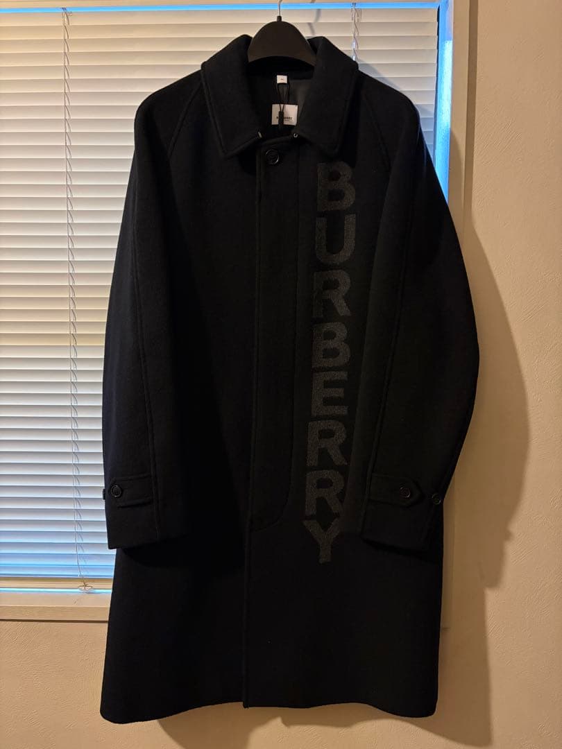 BURBERRY バーバリー ブラック ステンカラーコート ウールカシミア