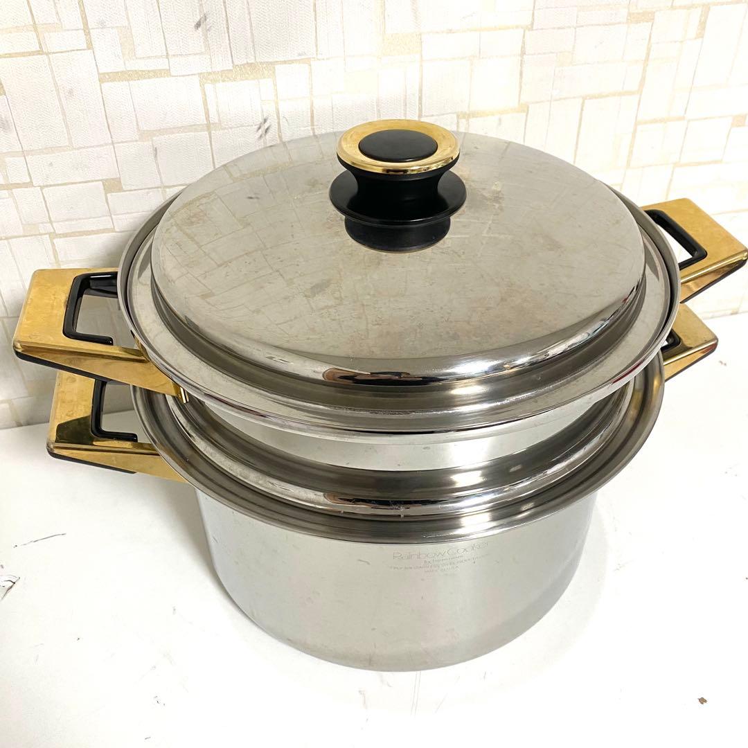 タッパーウェア レインボークッカー 26cm 両手鍋 スチーマー