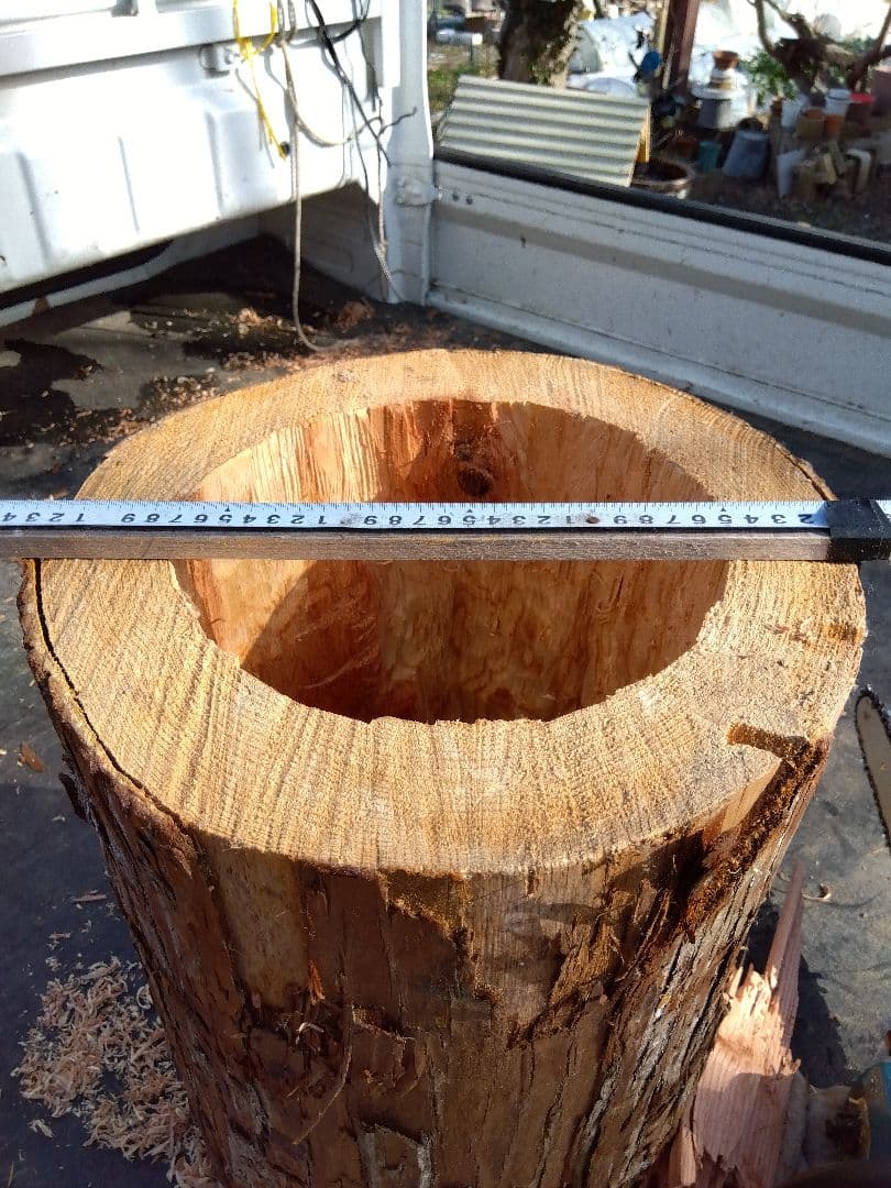 みつばち飼育箱、昆虫飼育用 中空洞木材 杉材 樹洞 くり抜き 丸洞 丸太