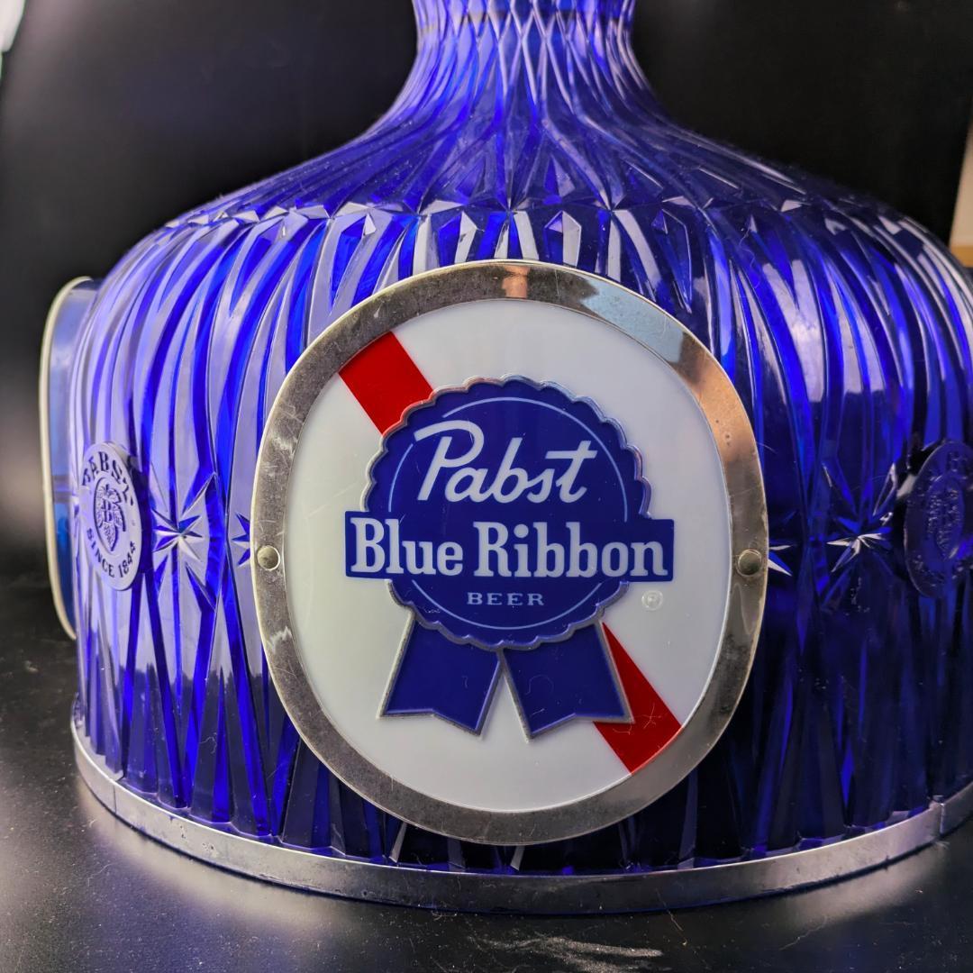 パブストブルーリボン ビンテージ照明 吊り下げライト点灯確認済 エジソン球付