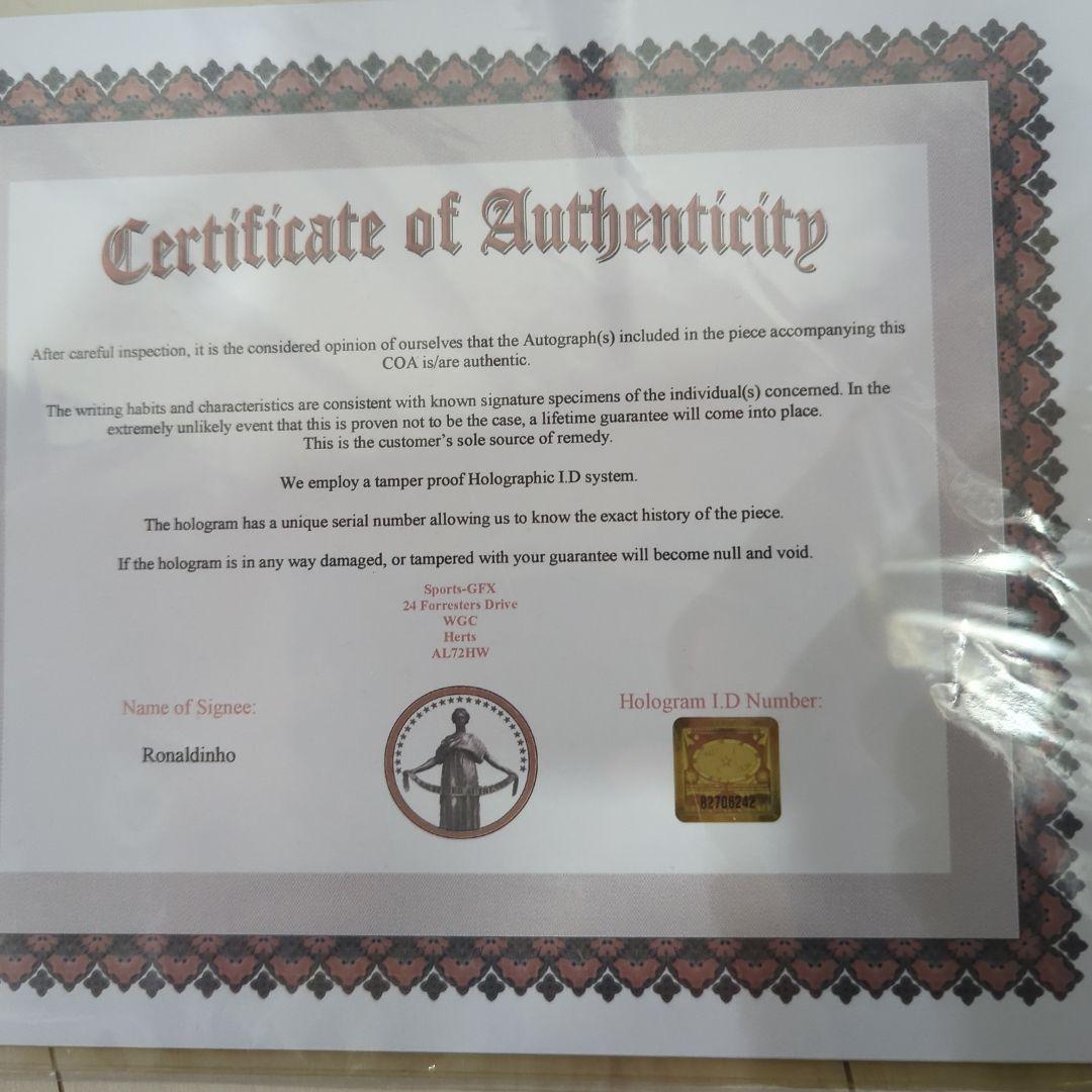 NIKE ロナウジーニョ ティエンポFGサイン入り写真