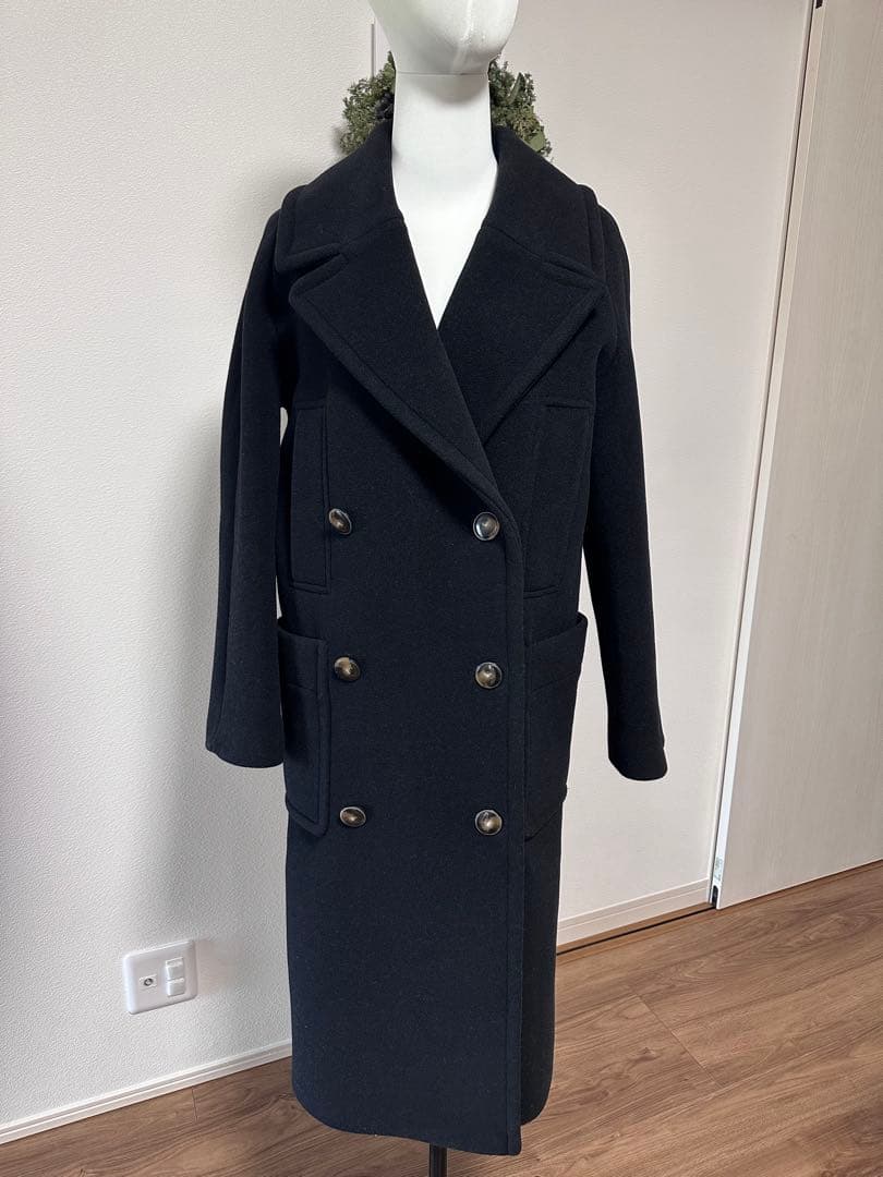 専用ページ‼️Sezane Tom Coat ロングコート　ウール　34 黒