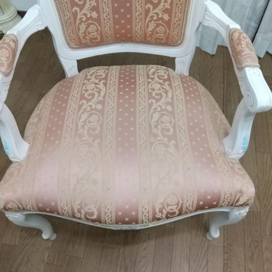 ロココ調　アームチェア　お姫様チェアー　アンティーク風