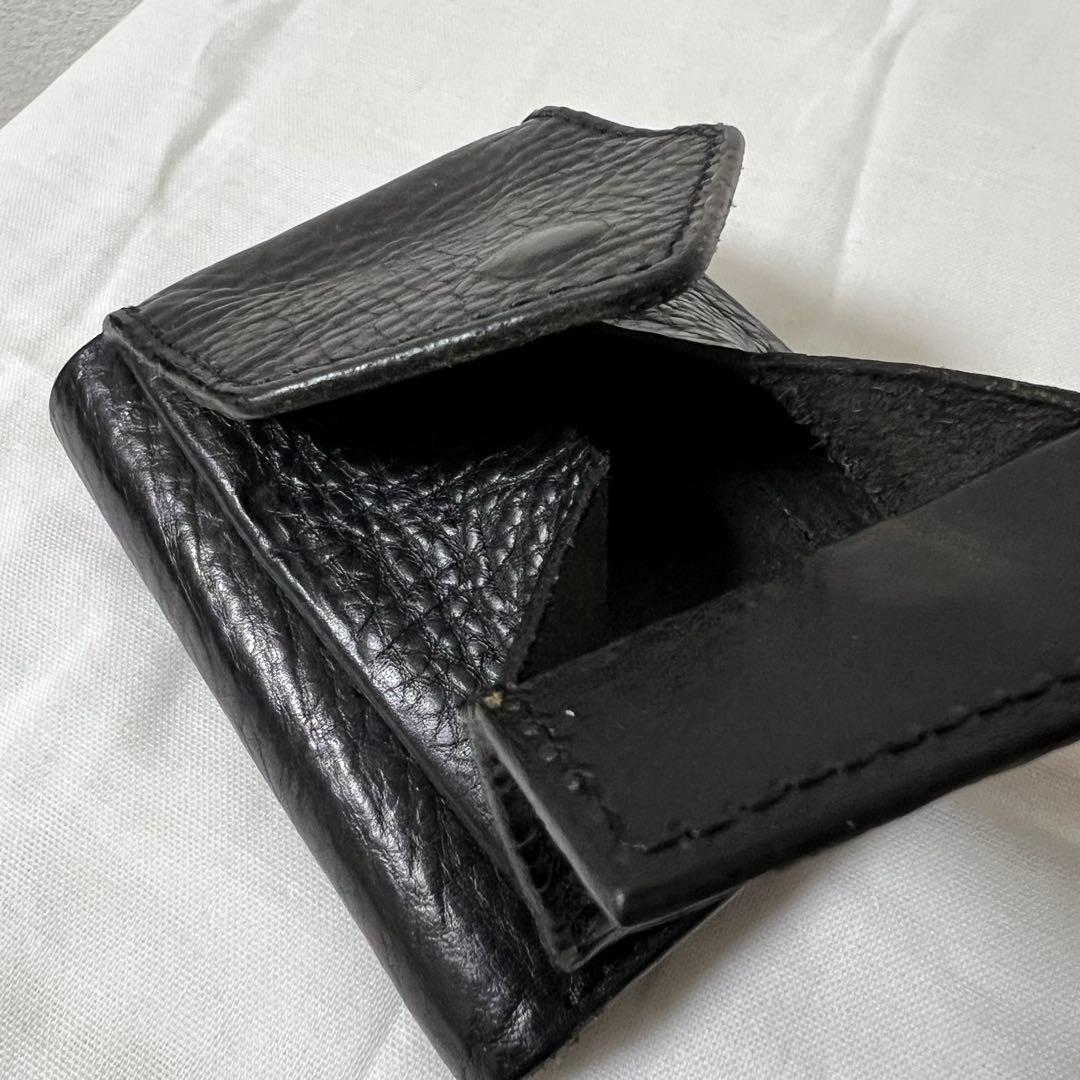 Hender scheme trifold wallet 三つ折り財布 黒レザー