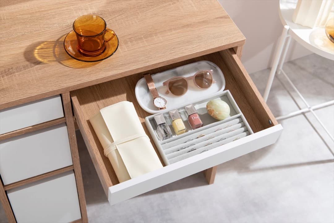 【送料無料】ドレッサーセット スツール 椅子 コンセント付き 【2点セット】