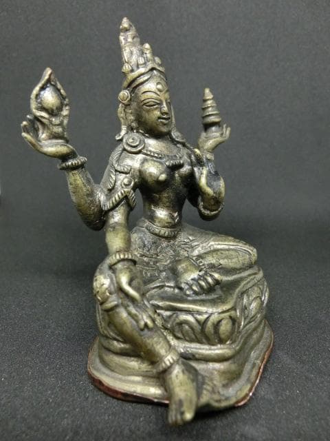 レア！！ラクシュミ　吉祥天　財運　仏像　置物　アンティーク　ヒンドゥー　チベット