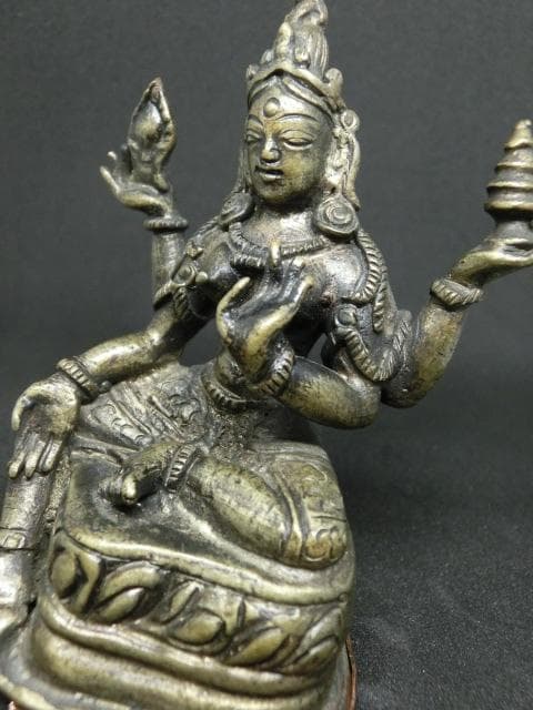 レア！！ラクシュミ　吉祥天　財運　仏像　置物　アンティーク　ヒンドゥー　チベット