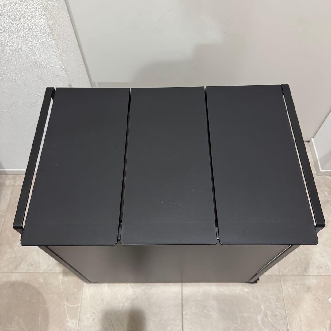 tower 分別ゴミ箱 ブラック キャスター蓋付き　山崎実業