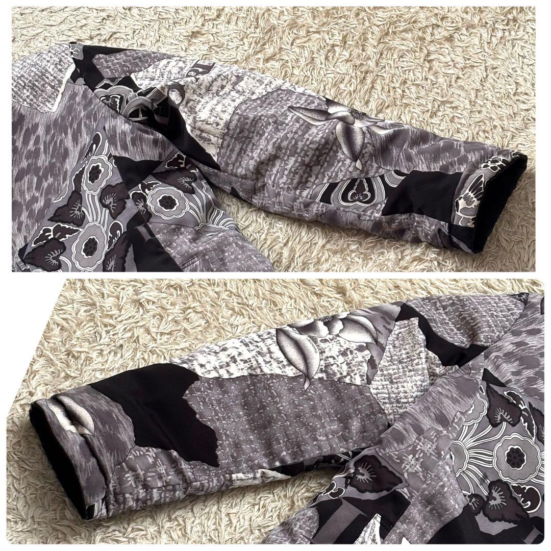 大きいサイズ　希少　LEONARD　リバーシブル　ロングダウンコート　花柄　L