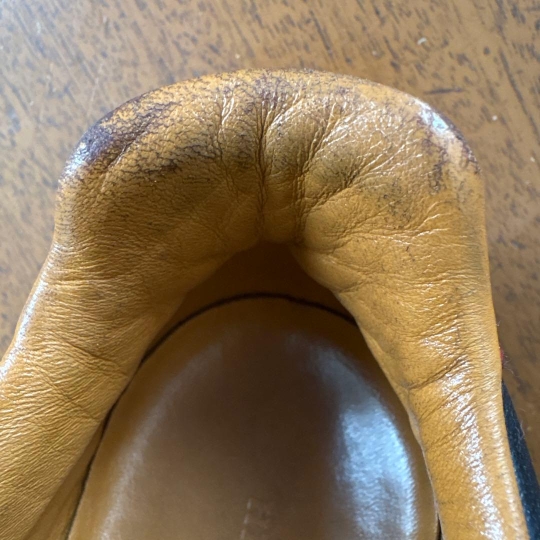 美品 エルメス HERMES レザー ベルクロ スニーカー ブラック サイズ43