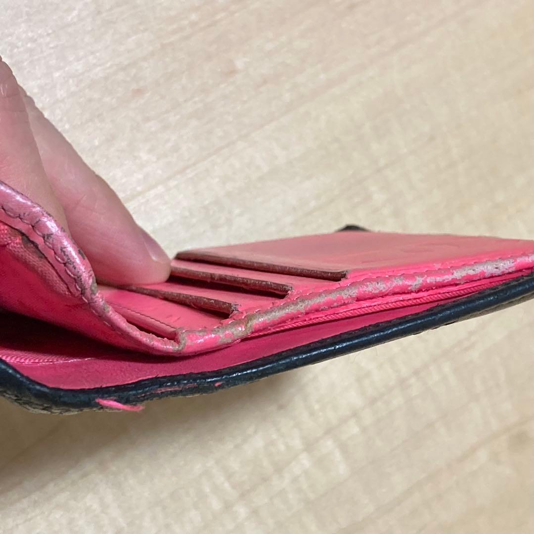 シールあり！シャネル CHANEL カンボンライン Wホック 二つ折り財布 黒