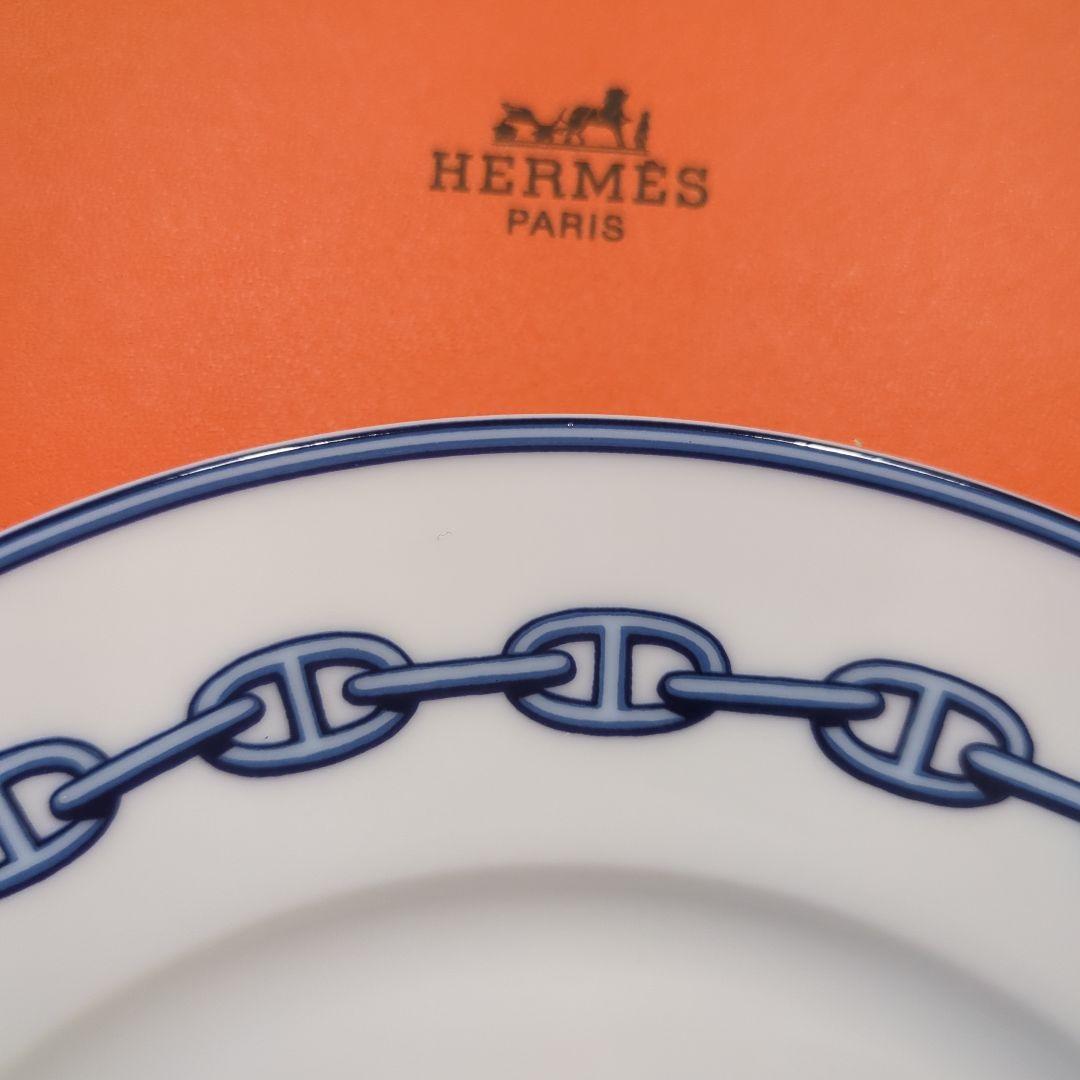 新品未使用♥エルメスHERMES 青いチェーン模様 洋食器 箱付き◇お買い得品✨