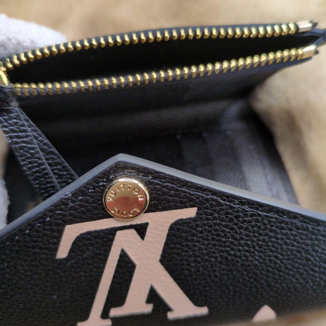 三つ折り財布 ブラック/ピンク