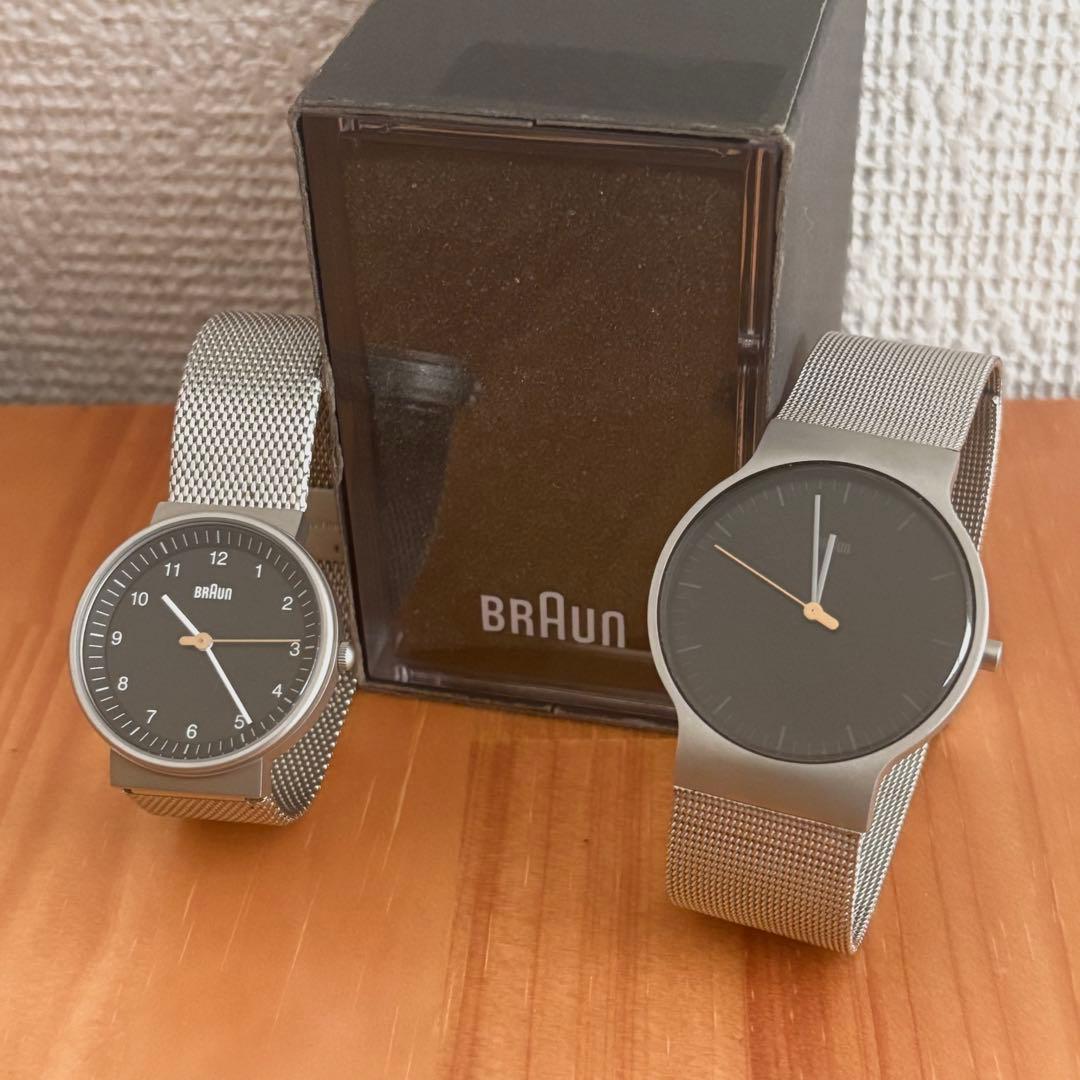 【BRAUN/ステンレス腕時計/2本セット】