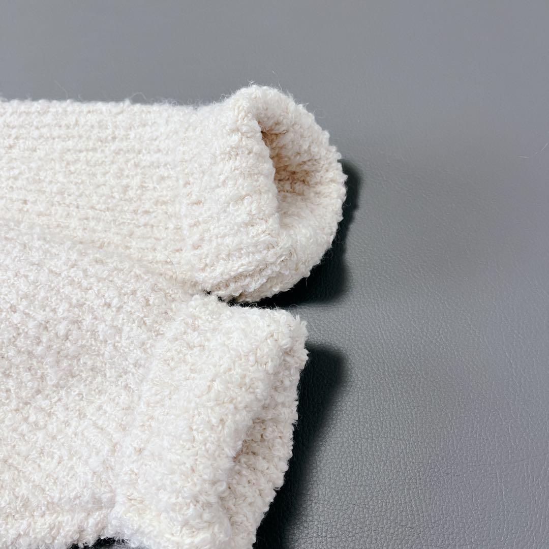 未使用✨COEL　ステッチブークレーニットジャケット アイボリー　ヨンア