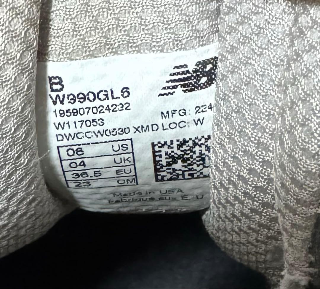 【美品】New Balance W990GL6 グレー