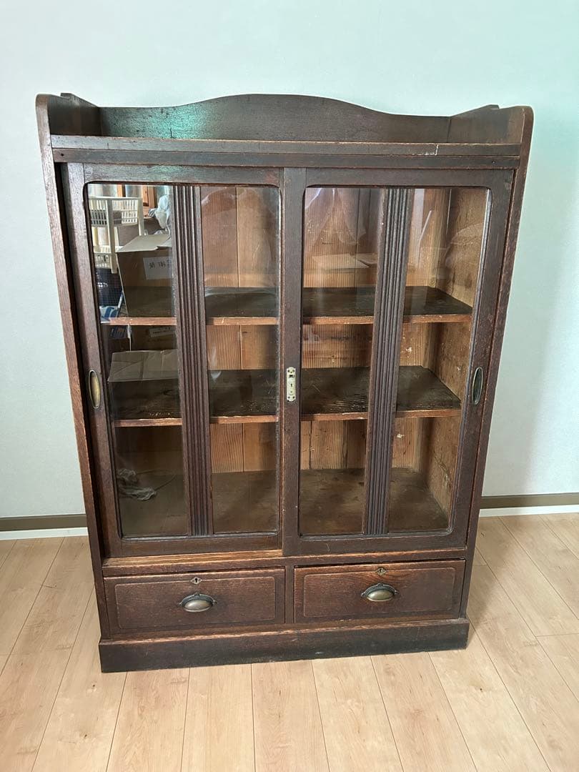 お値下げしました！アンティーク　家具　戸棚　本棚　昭和レトロ