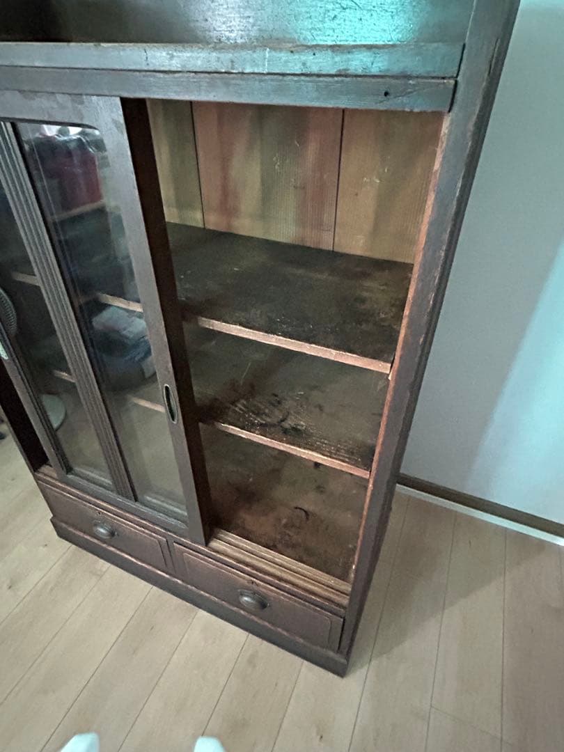 お値下げしました！アンティーク　家具　戸棚　本棚　昭和レトロ