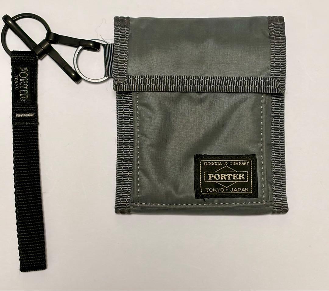 【極美品/2024年購入】PORTER カプセル 三つ折り財布 グレー ポーター