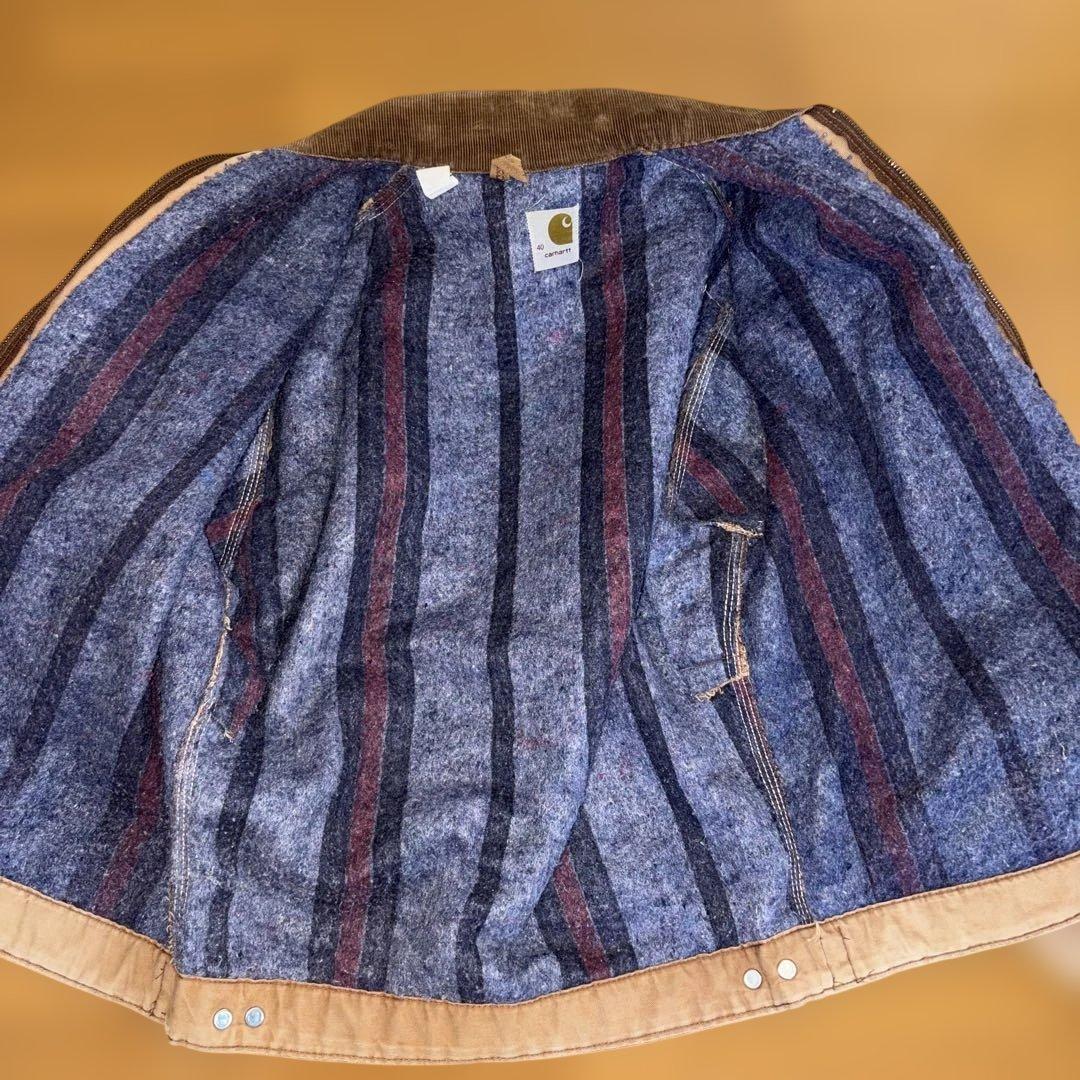 神サイズ　70s Carhartt デトロイトジャケット　プリントタグ　雰囲気系