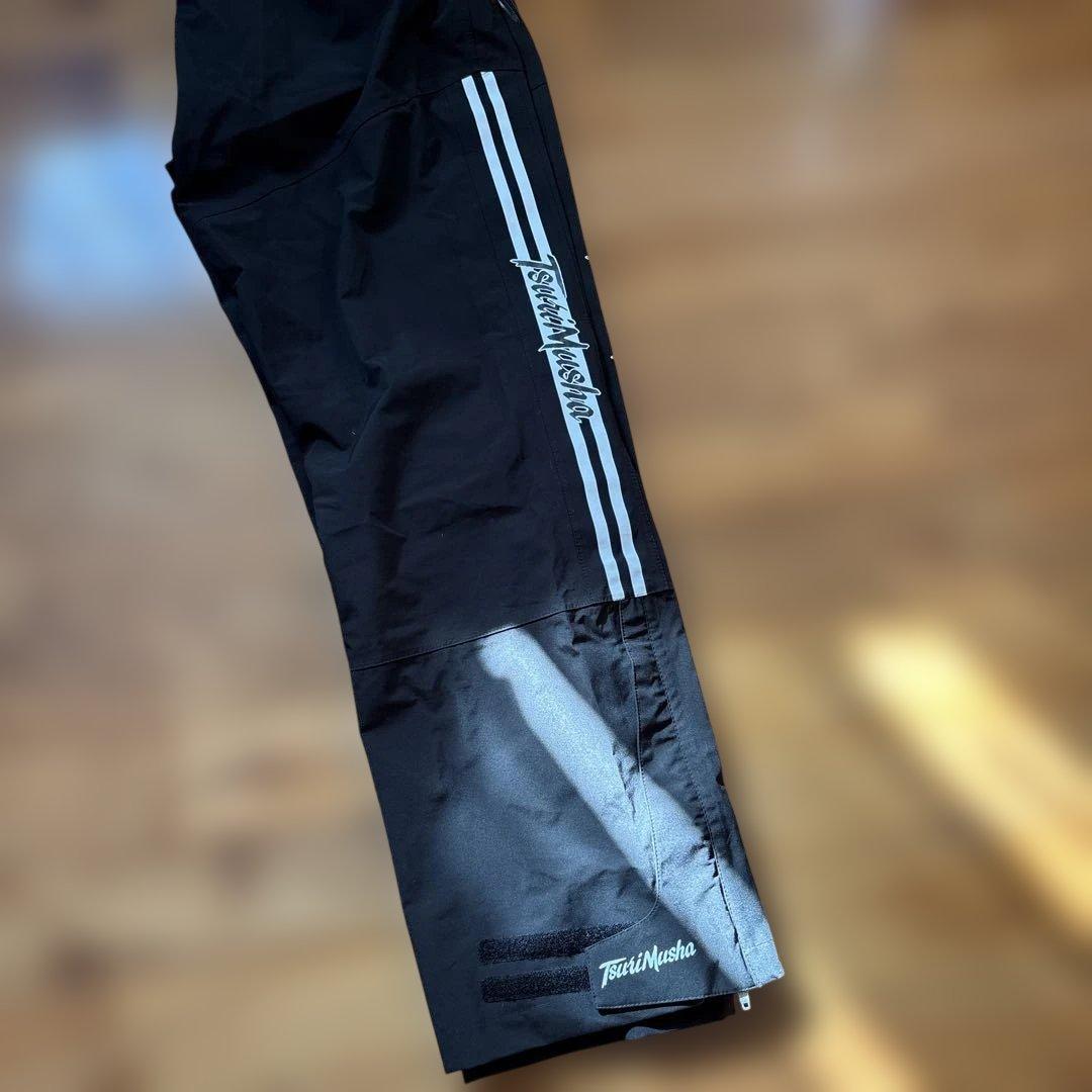 使用感少ない　釣武者　3レイヤー　サプトルストレッチレインスーツ　サンライン