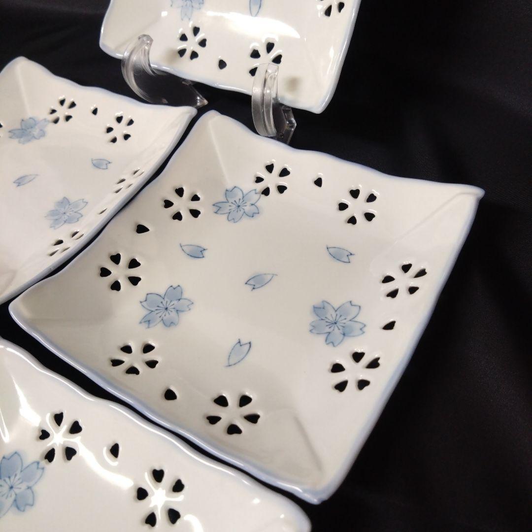 未使用 有田焼 桜絵 銘々皿5枚　お祝い　ARITA JAPAN