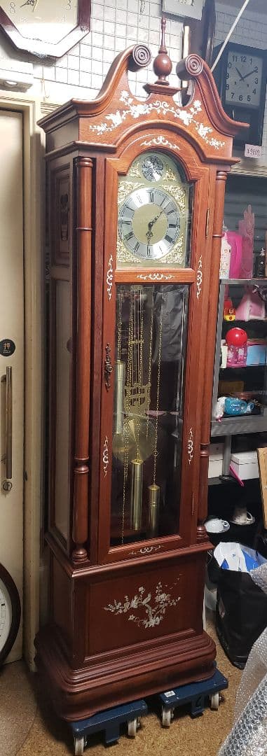 tempus fugit ホールクロック　柱時計