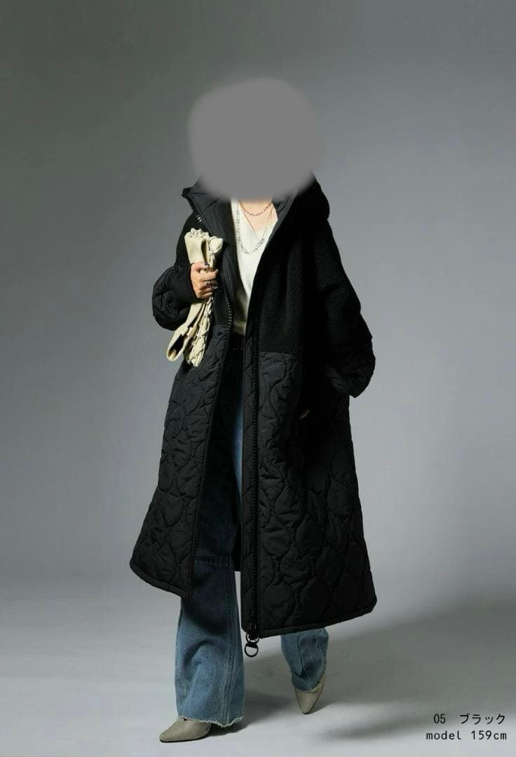 【新品未使用】antiqua アンティカ ビッグジップロングコート